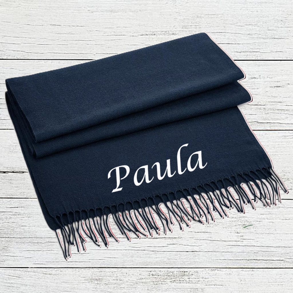 Luxury Personalised Scarf – Custom Embroidered with Name/Initials - Perfect Gift