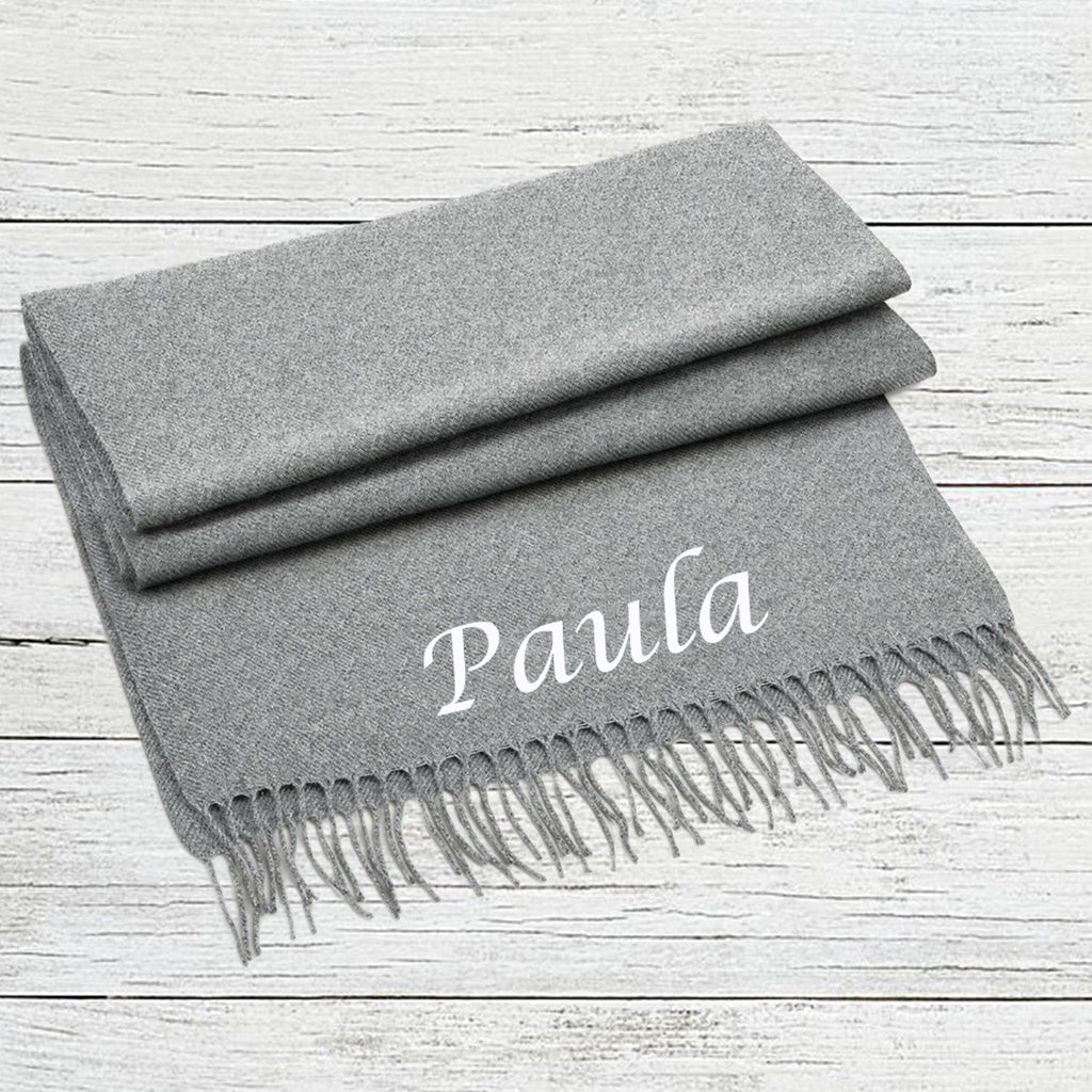 Luxury Personalised Scarf – Custom Embroidered with Name/Initials - Perfect Gift