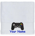 Personalised Embroidered Gaming Bath Towel  Name/text