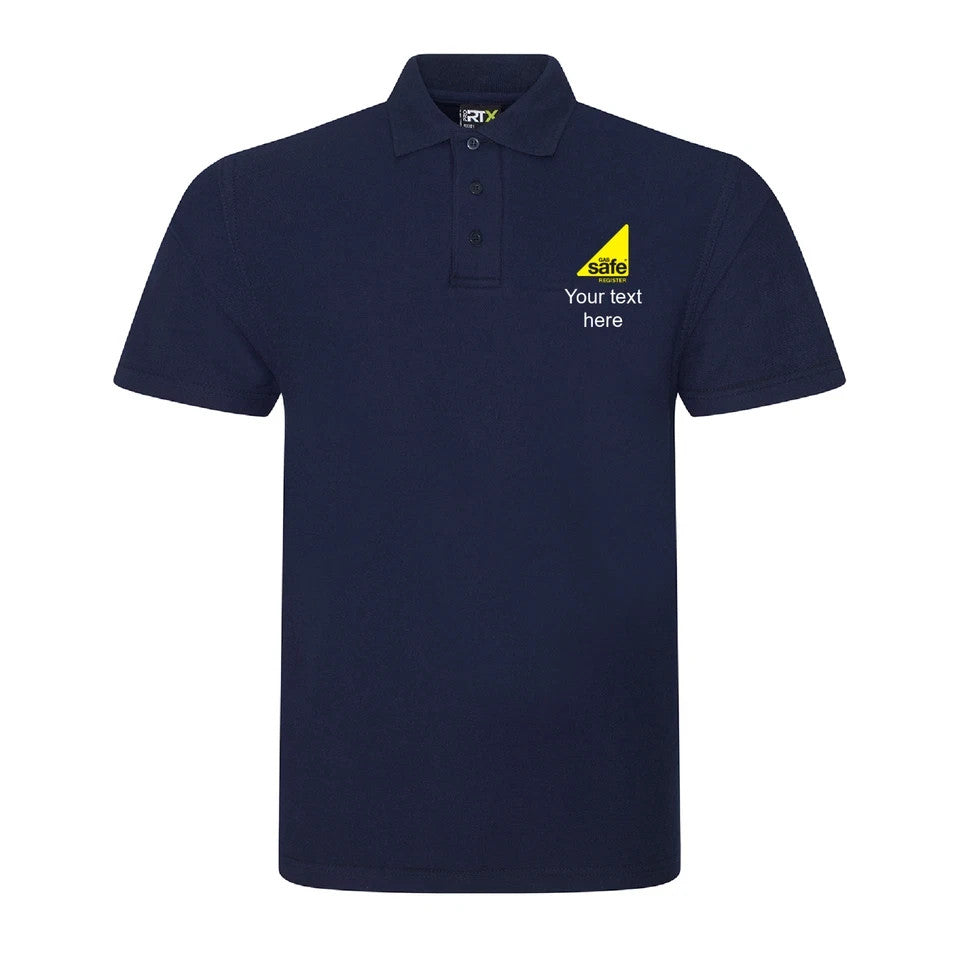 Gas Safe Plumber embroidered personalised Polo shirt with company name or text