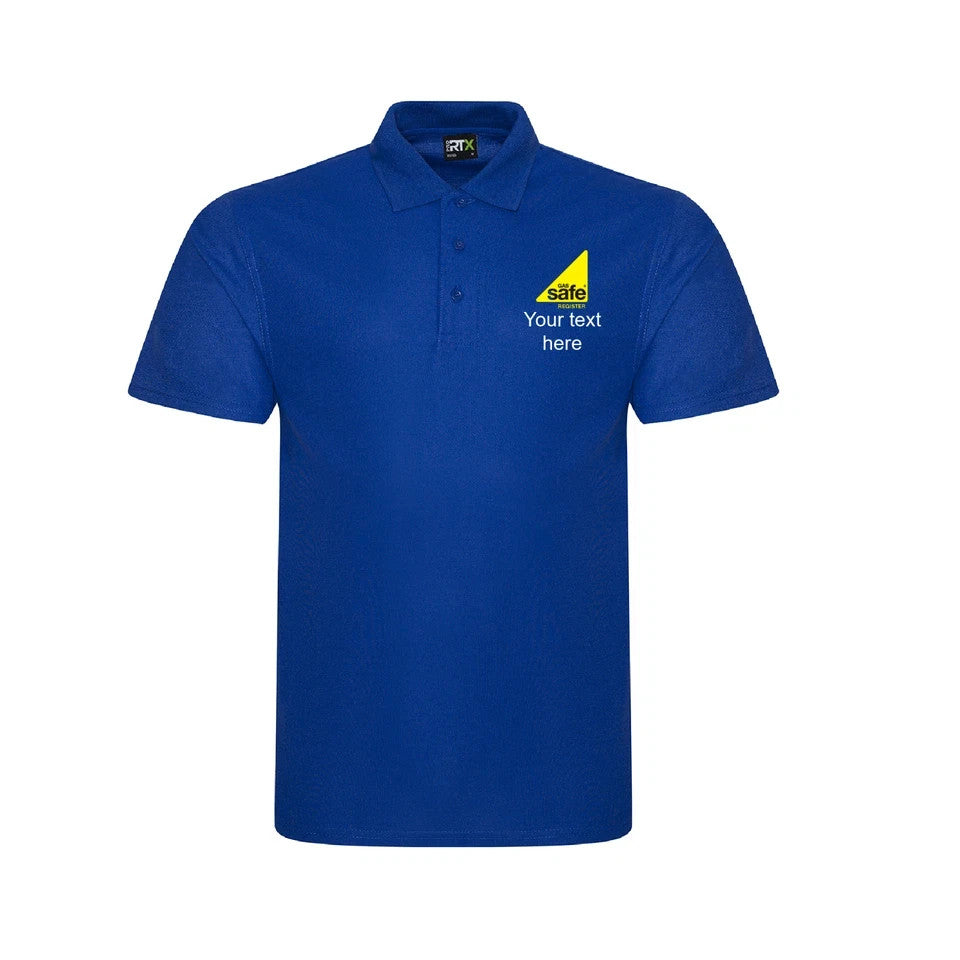 Gas Safe Plumber embroidered personalised Polo shirt with company name or text