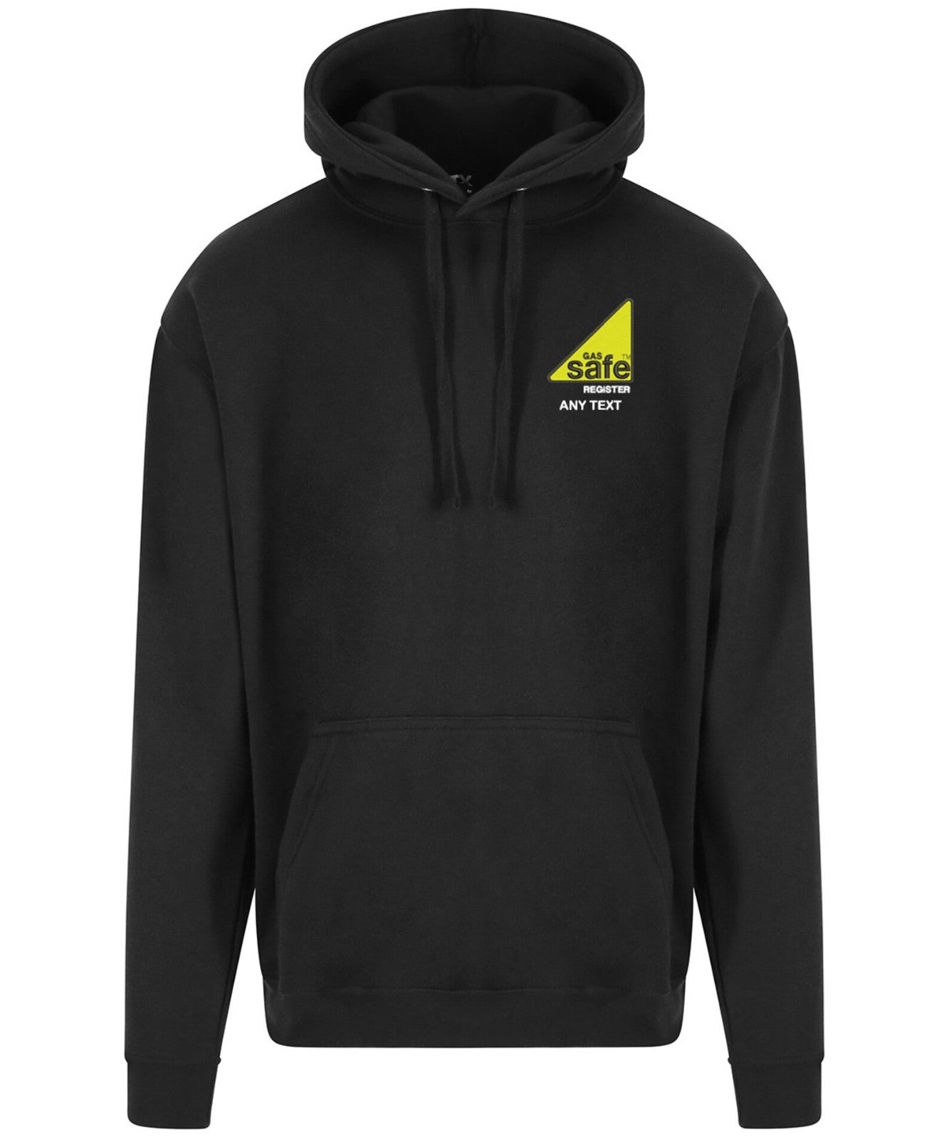 Personalised Embroidered Gas Safe Register Logo Hoodie Plumber Gas Fitter Trade