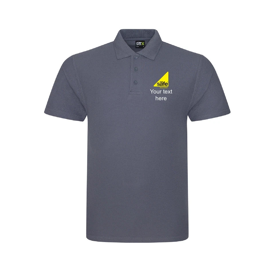 Gas Safe Plumber embroidered personalised Polo shirt with company name or text