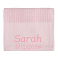 Personalised Embroidered Baby Blanket for Girls Pink