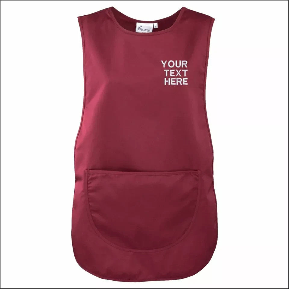 Custom Personalised TABARD Work Wear Embroidered Company TEXT Cleaning Apron