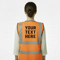 PERSONALISED ORANGE HI VIS VEST  HI VIZ HIGH VISIBILITY SAFETY WAISTCOAT