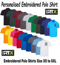 Personalised Embroidered Pro RTX Classic Poloshirt Workwear  Polo Shirt XS-8XL