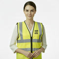 PERSONALISED YELLOW HI VIS VEST  HIGH VISIBILITY SAFETY WAISTCOAT