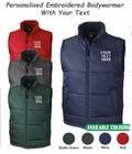 Personalised Result Core Bodywarmer Text Embroidered Casual Men Workwear Gilet