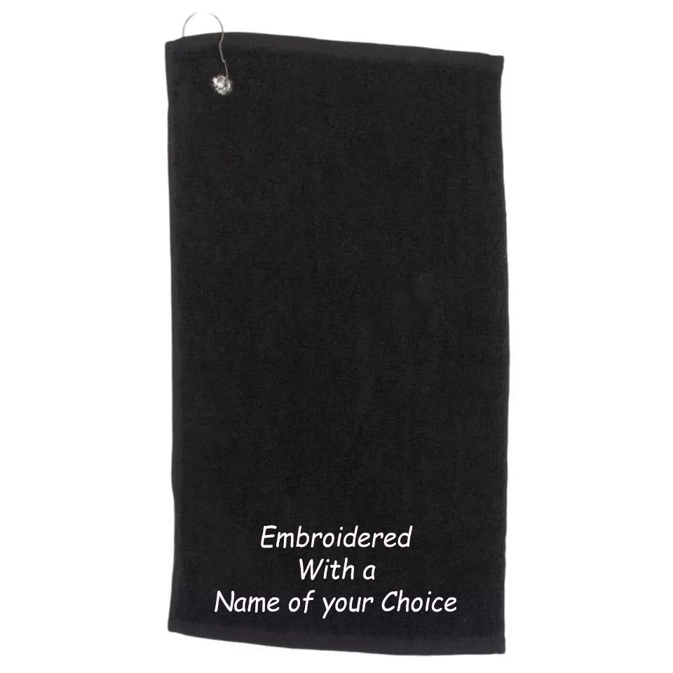 Personalised Embroidered Golf Towel - Golfers gift