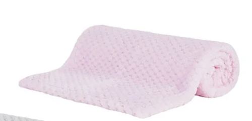 Personalised  embroidered BABY WAFFLE BLANKET 75CM-90CM PINK