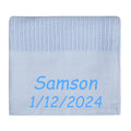 Personalised Embroidered Baby Blanket for Boys Blue