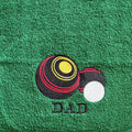 Personalised embroidered Lawn bowls / Bowling Towel Gift