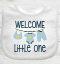 Funny Baby Bib "Welcome Little One" Boy Girl Gift EMBROIDERED BABY BIB