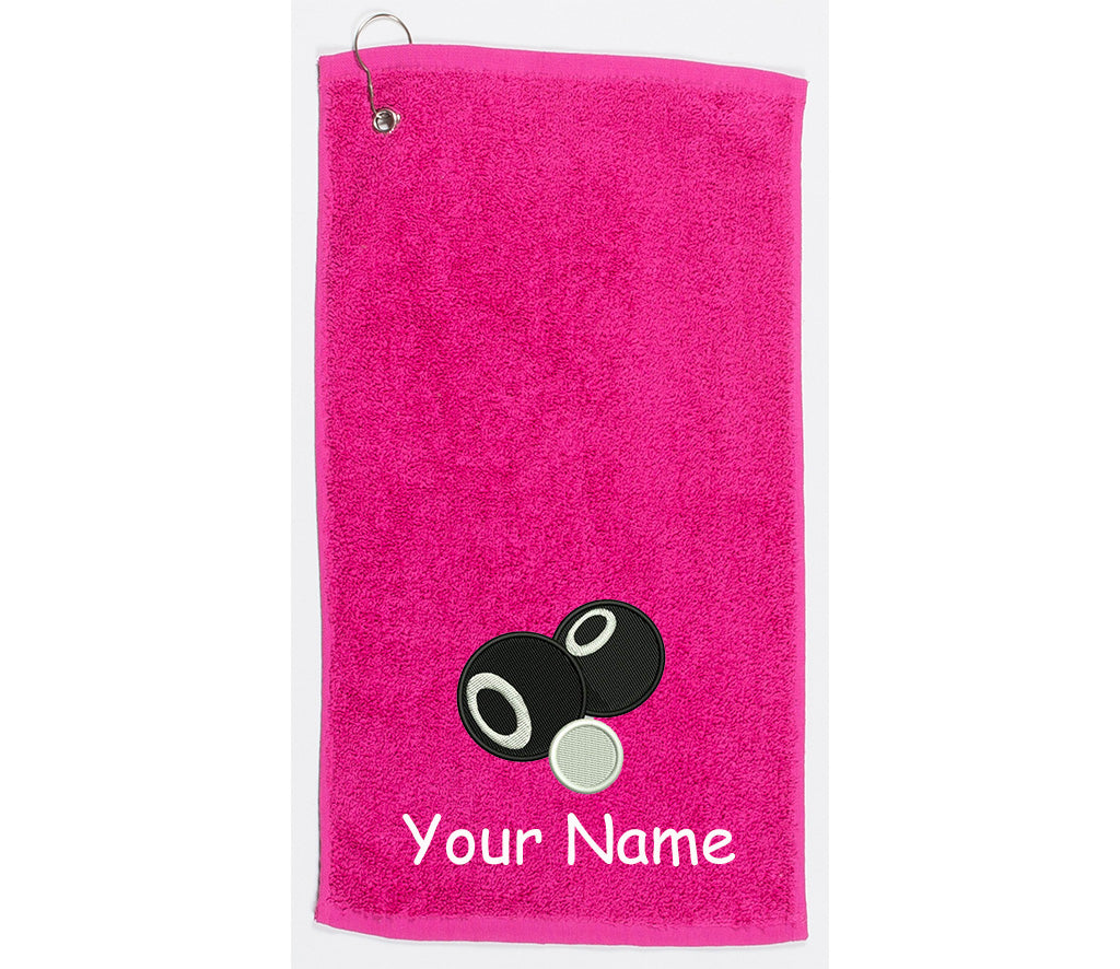Personalised embroidered Lawn bowls / Bowling Towel