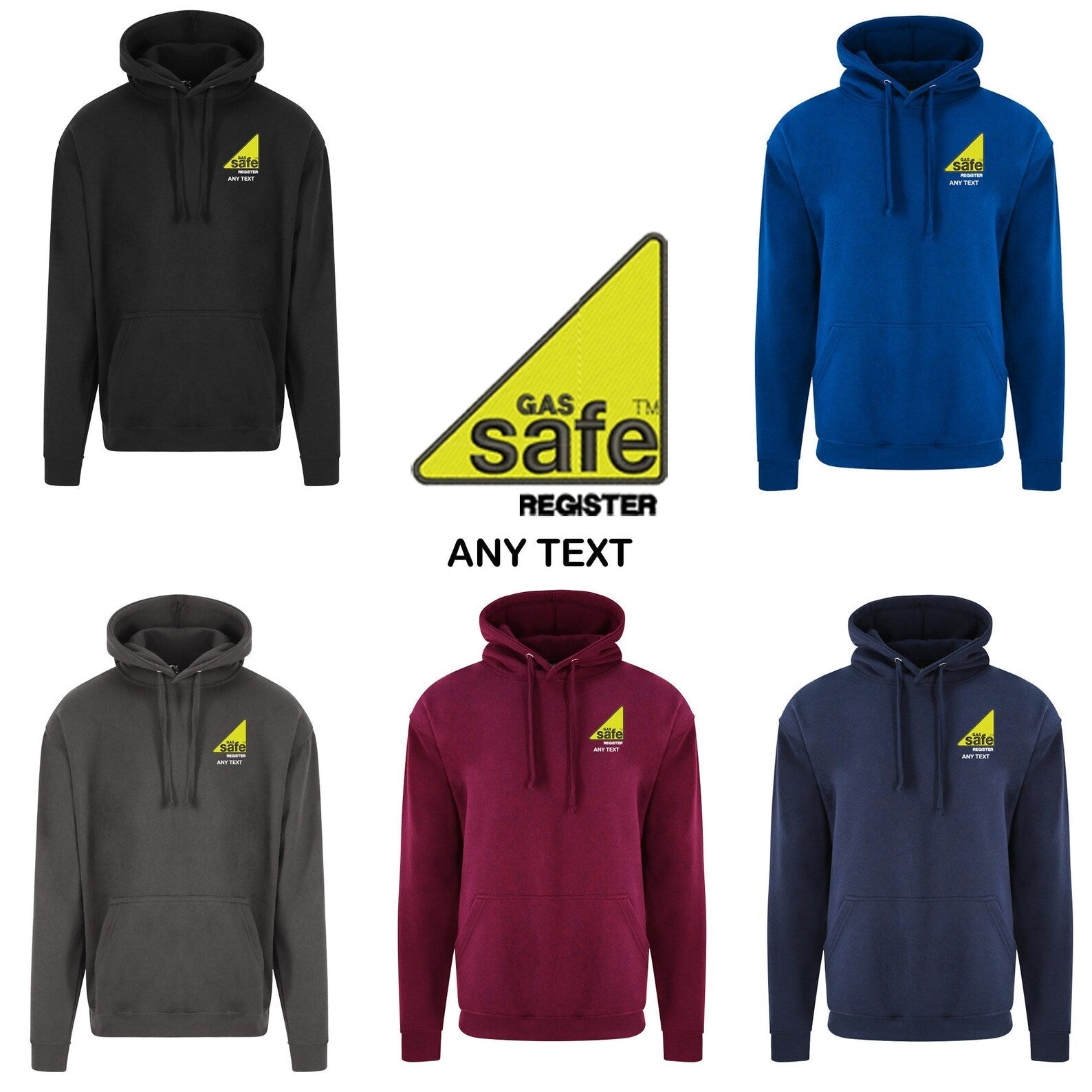 PERSONALISED GAS SAFE EMBROIDERED HOODIE
