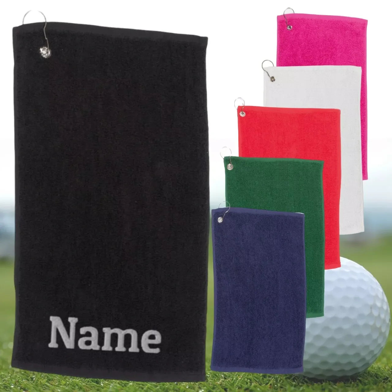 Personalised embroidered Sports Golf Towel Gift